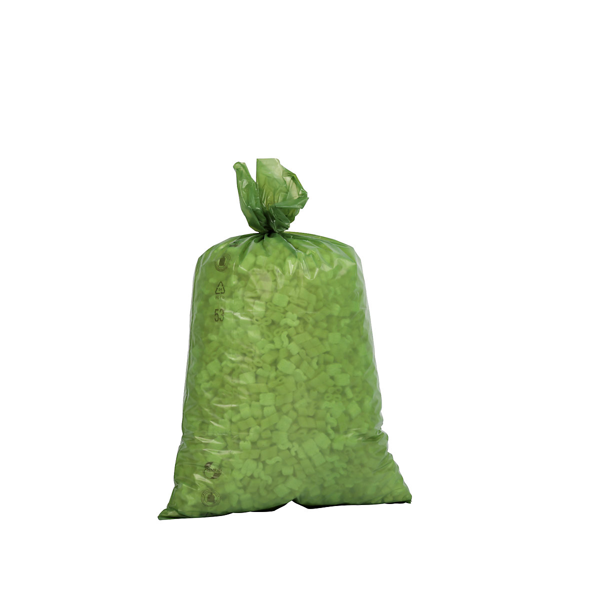 Sacchi per rifiuti standard, LDPE, 70 l, 40 µm, largh. x alt. 575 x 1000 mm, conf. da 250 pz., verde-0