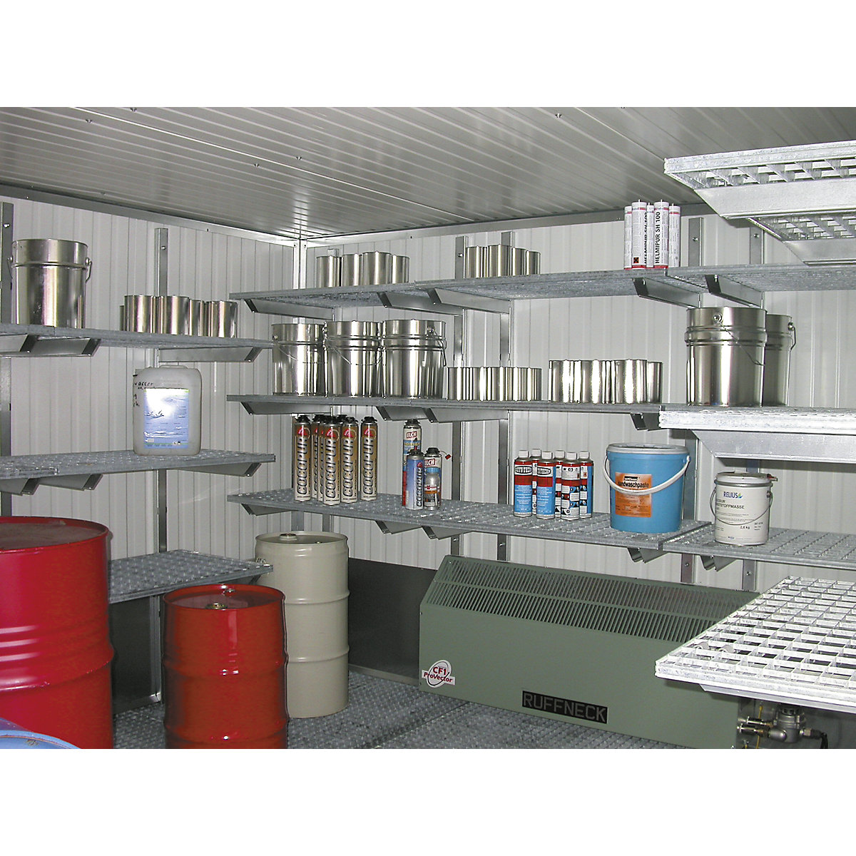Kontener magazynowy na substancje niebezpieczne, z izolacją termiczną – LaCont (Zdjęcie produktu 3)-2