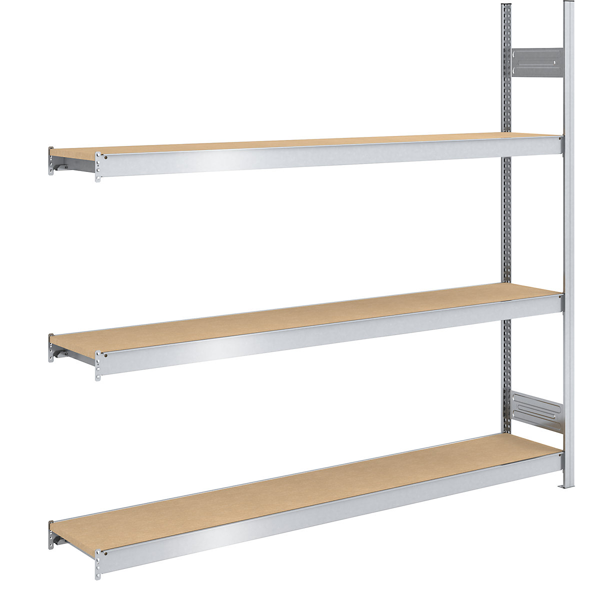 Zásuvný regál s veľkými policami s drevotrieskovými doskami – hofe