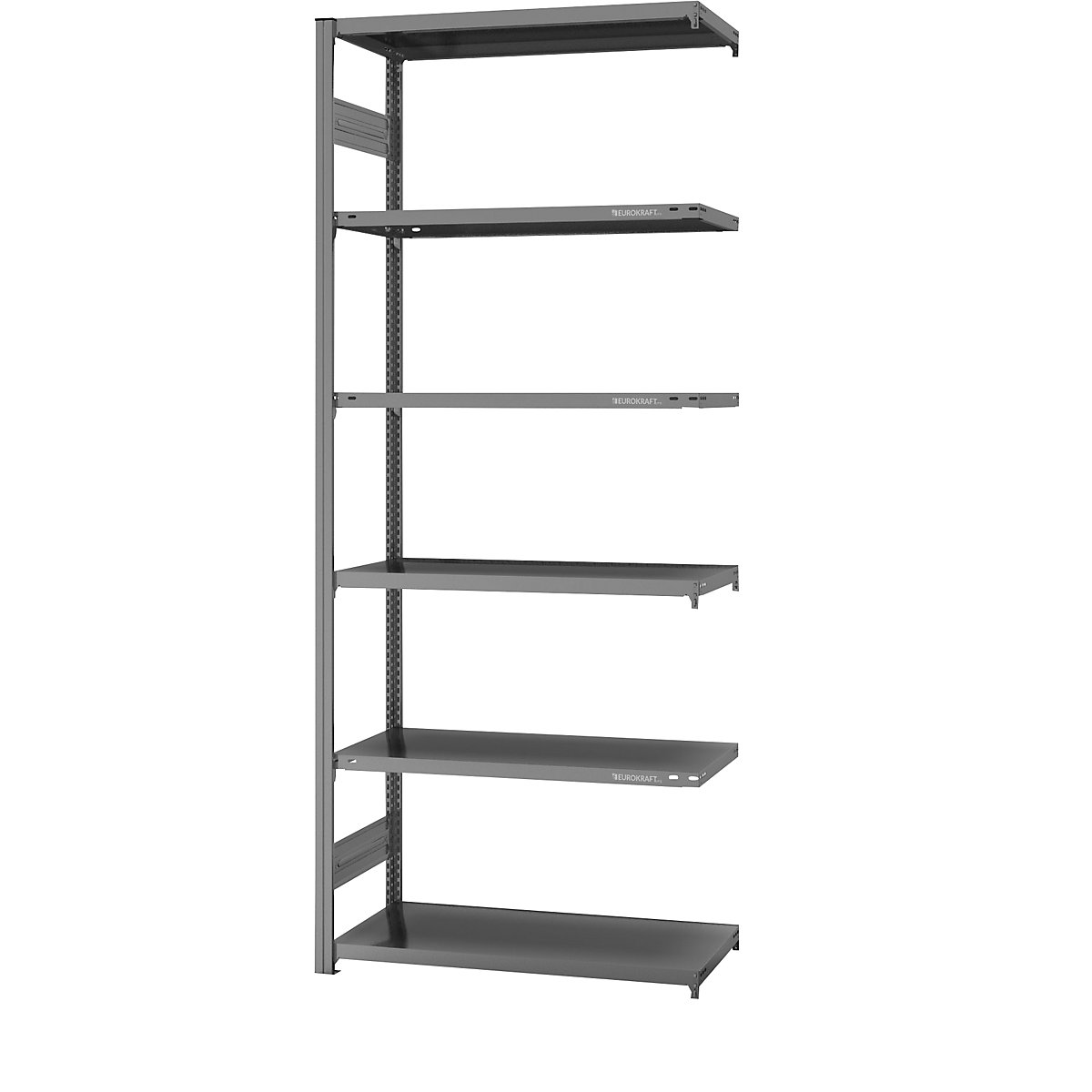 Sestavljiv regal, lahka izvedba – eurokraft pro, dvostranska izvedba, VxŠxG 2500 x 1000 x 500 mm, pocinkana izvedba, priključni regal-63