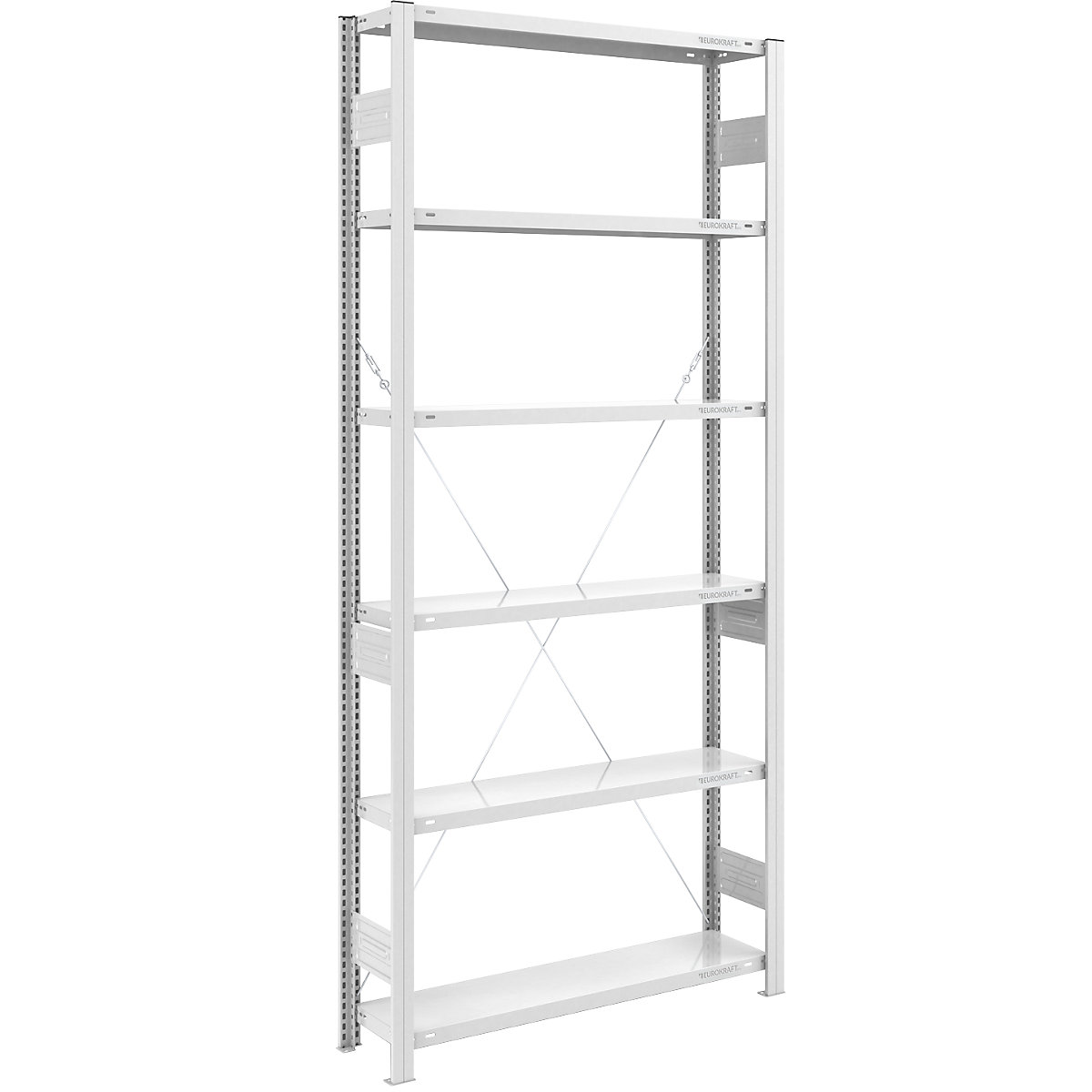Sestavljivi regal, srednje težka izvedba – eurokraft pro, enostranska izvedba, VxŠxG 2500 x 1000 x 300 mm, sive barve, osnovni regal-10
