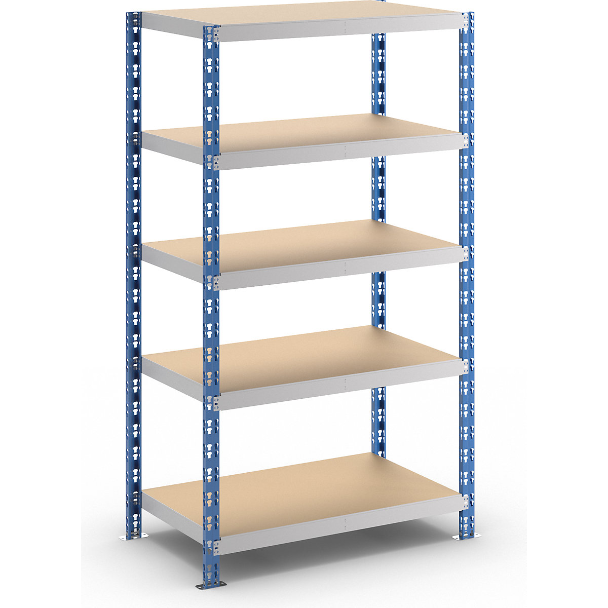 Univerzalen sestavljiv regal, stabilen – eurokraft basic, polica iz iverne plošče, VxŠxG 1820 x 1050 x 600 mm, osnovni regal-21