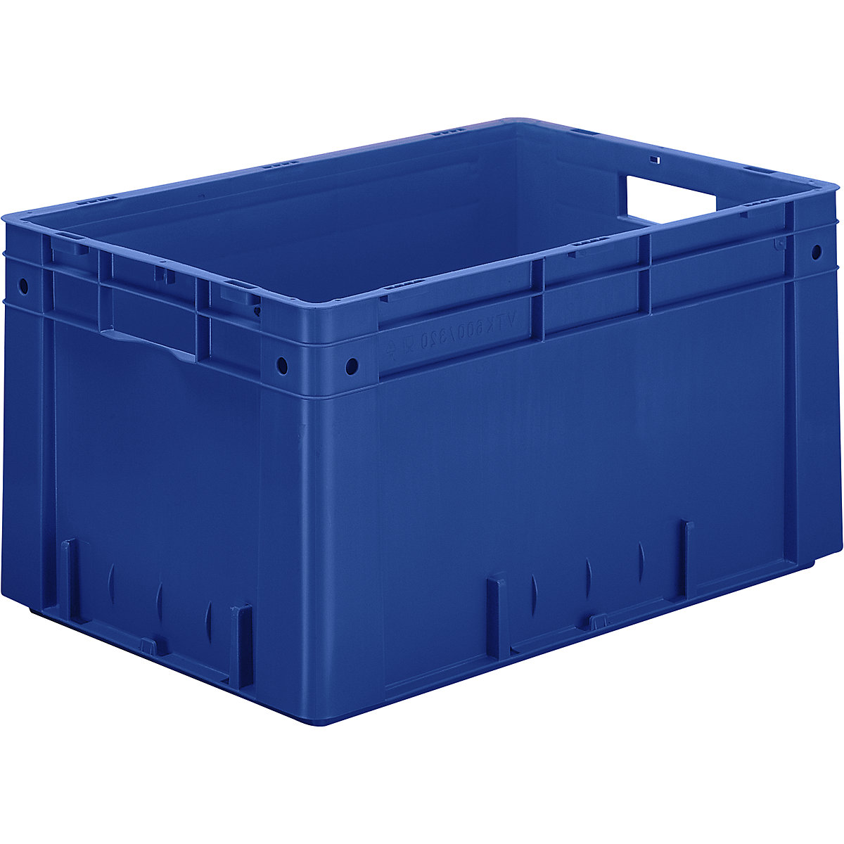 Euro nádoby pro velká zatížení, polypropylen, objem 60 l, d x š x v 600 x 400 x 320 mm, stěny plné, dno plné, modrá, bal.j. 2 ks-0
