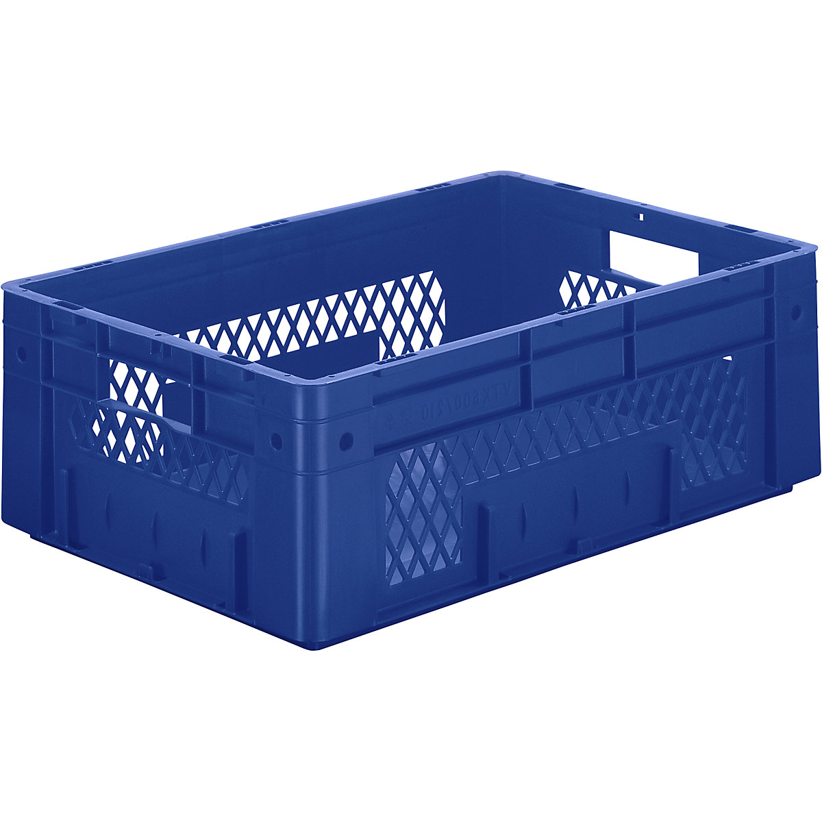 Euro nádoby pro velká zatížení, polypropylen, objem 38 l, d x š x v 600 x 400 x 210 mm, stěny s otvory, dno plné, modrá, bal.j. 2 ks-0