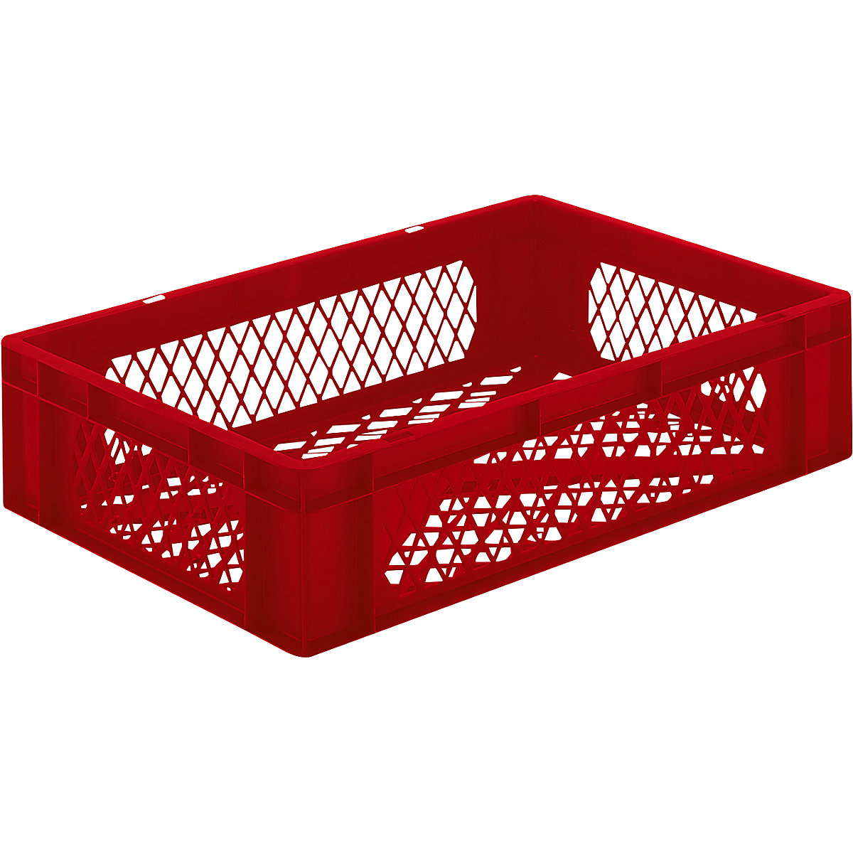 Euro stohovací přepravka, stěny a dno s otvory, d x š x v 600 x 400 x 145 mm, červená, bal.j. 5 ks-0