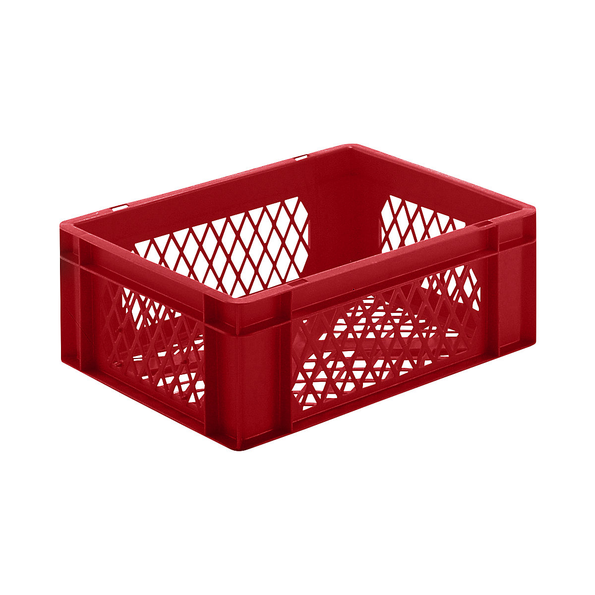 Euro stohovací přepravka, stěny a dno s otvory, d x š x v 400 x 300 x 145 mm, červená, bal.j. 5 ks-0