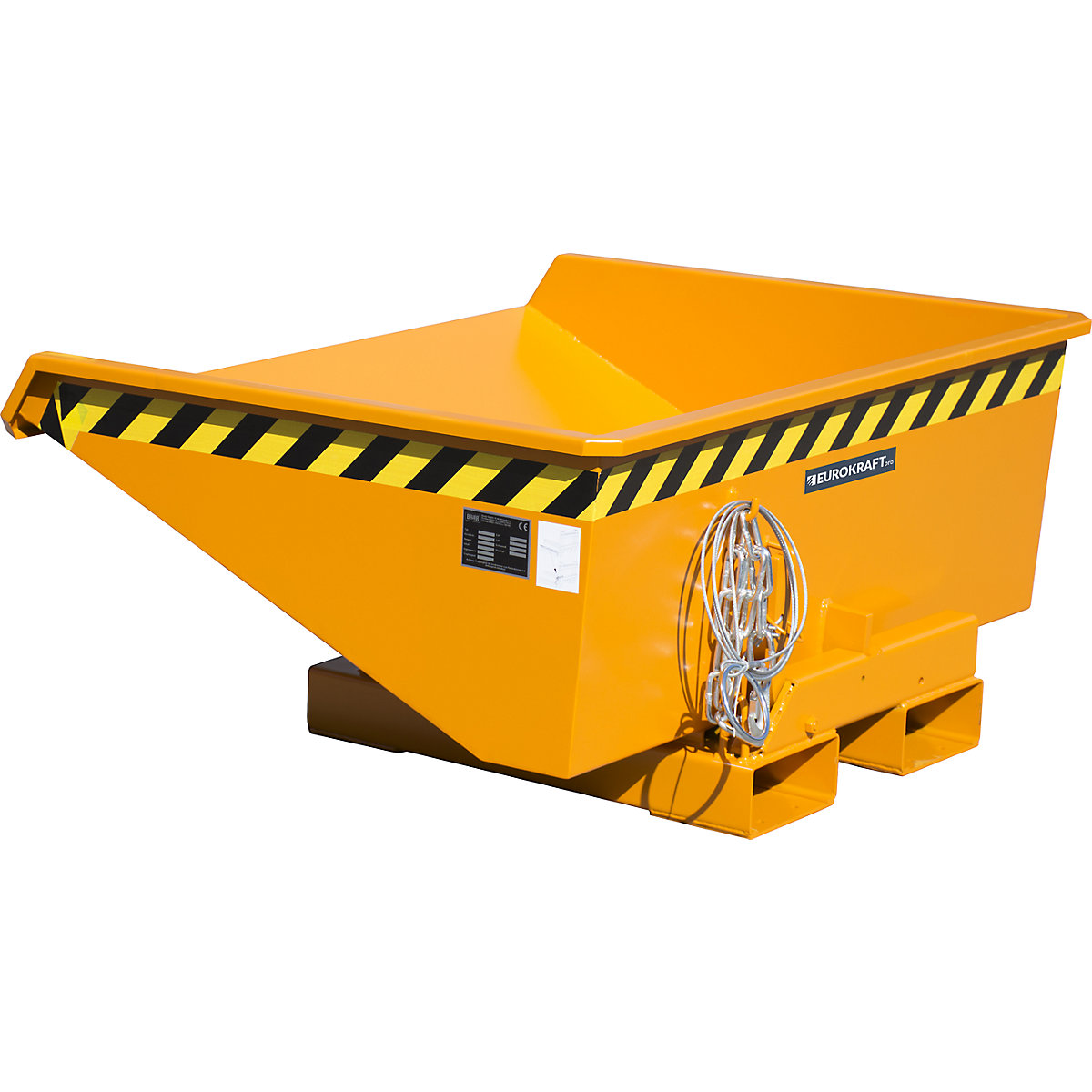 Vyklápěcí přepravník s pojezdovým mechanizmem – eurokraft pro, objem 0,275 m³, d x š x v 1210 x 960 x 540 mm, oranžová-0