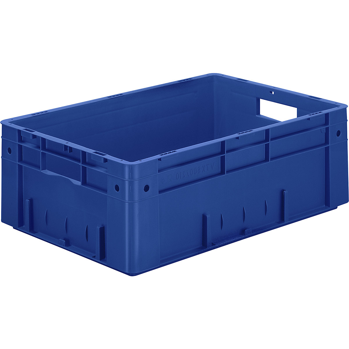 Euro-prepravka na ťažký náklad, polypropylén, objem 38 l, d x š x v 600 x 400 x 210 mm, steny uzatvorené, dno uzatvorené, modrá, OJ 2 ks-0