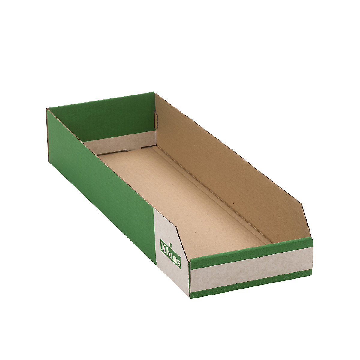 Skrzynka regałowa z kartonu, jednowarstwowa, składana, opak. 50 szt., dł. x szer. x wys. 600x200x100 mm-0