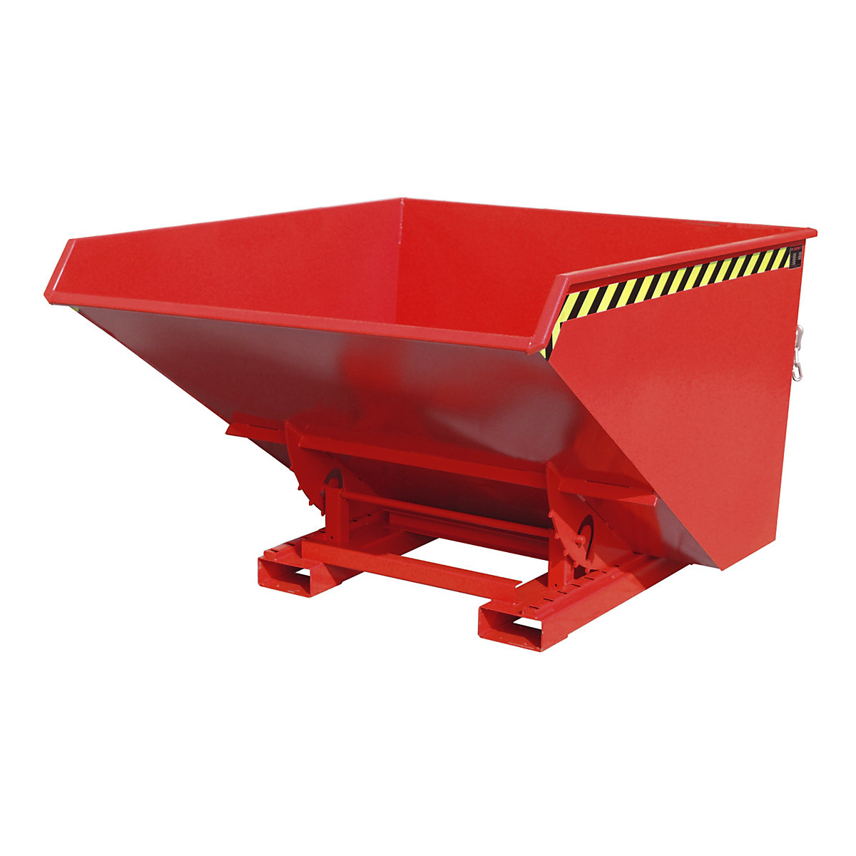 Pojemnik przechylany z mechanizmem tocznym – eurokraft pro, poj. 1,7 m³, dł. x szer. x wys. 1720 x 1570 x 1103 mm, czerwony-0
