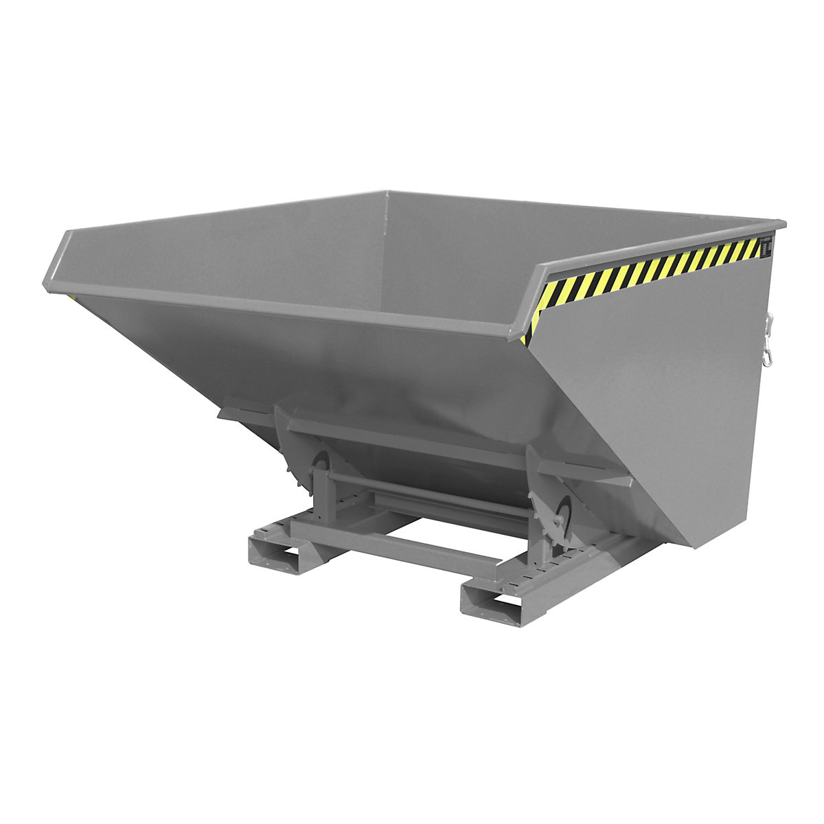 Pojemnik przechylany z mechanizmem tocznym – eurokraft pro, poj. 1,7 m³, dł. x szer. x wys. 1720 x 1570 x 1103 mm, szary-0