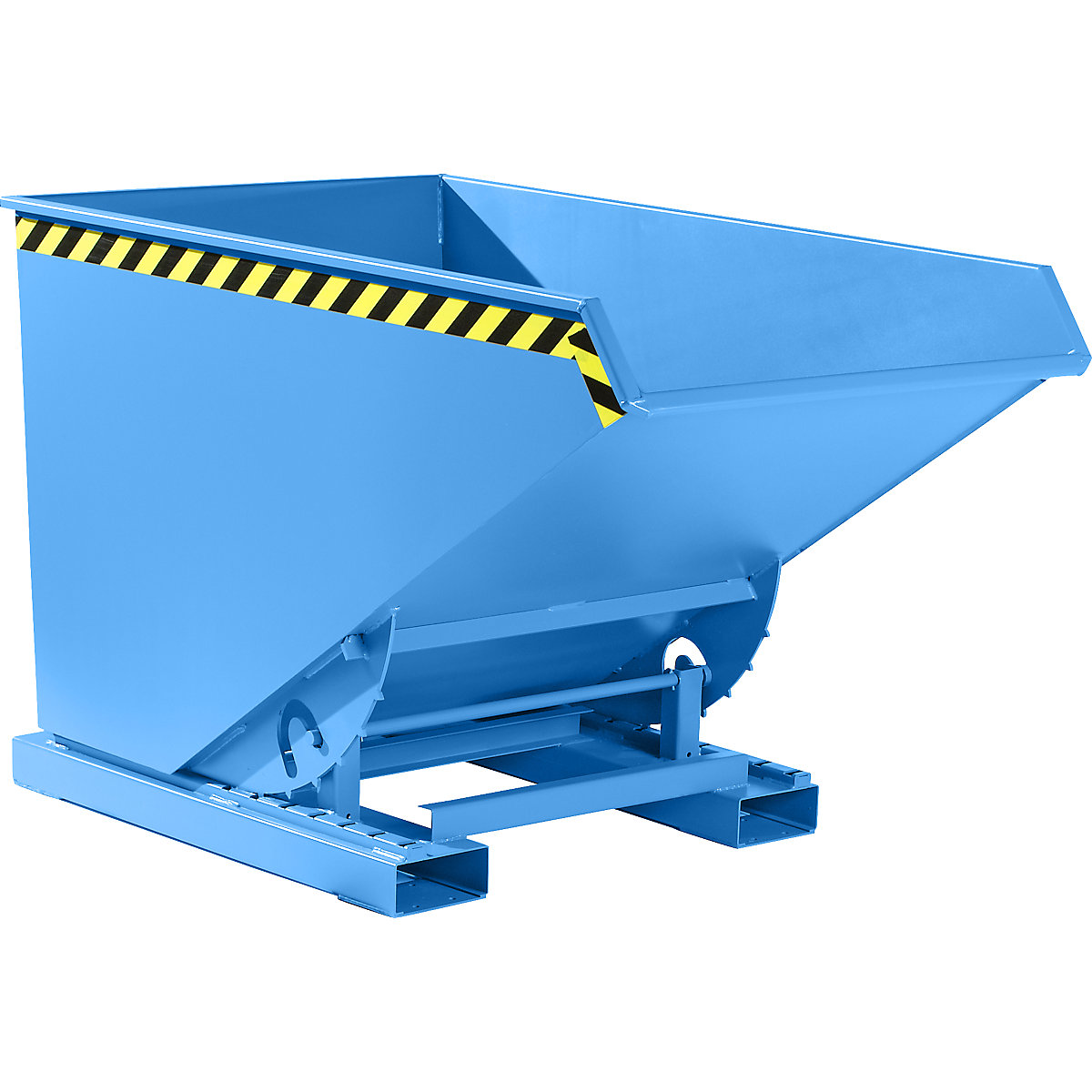 Pojemnik przechylany z mechanizmem tocznym – eurokraft pro, poj. 1,2 m³, dł. x szer. x wys. 1720 x 1070 x 1103 mm, niebieski-0