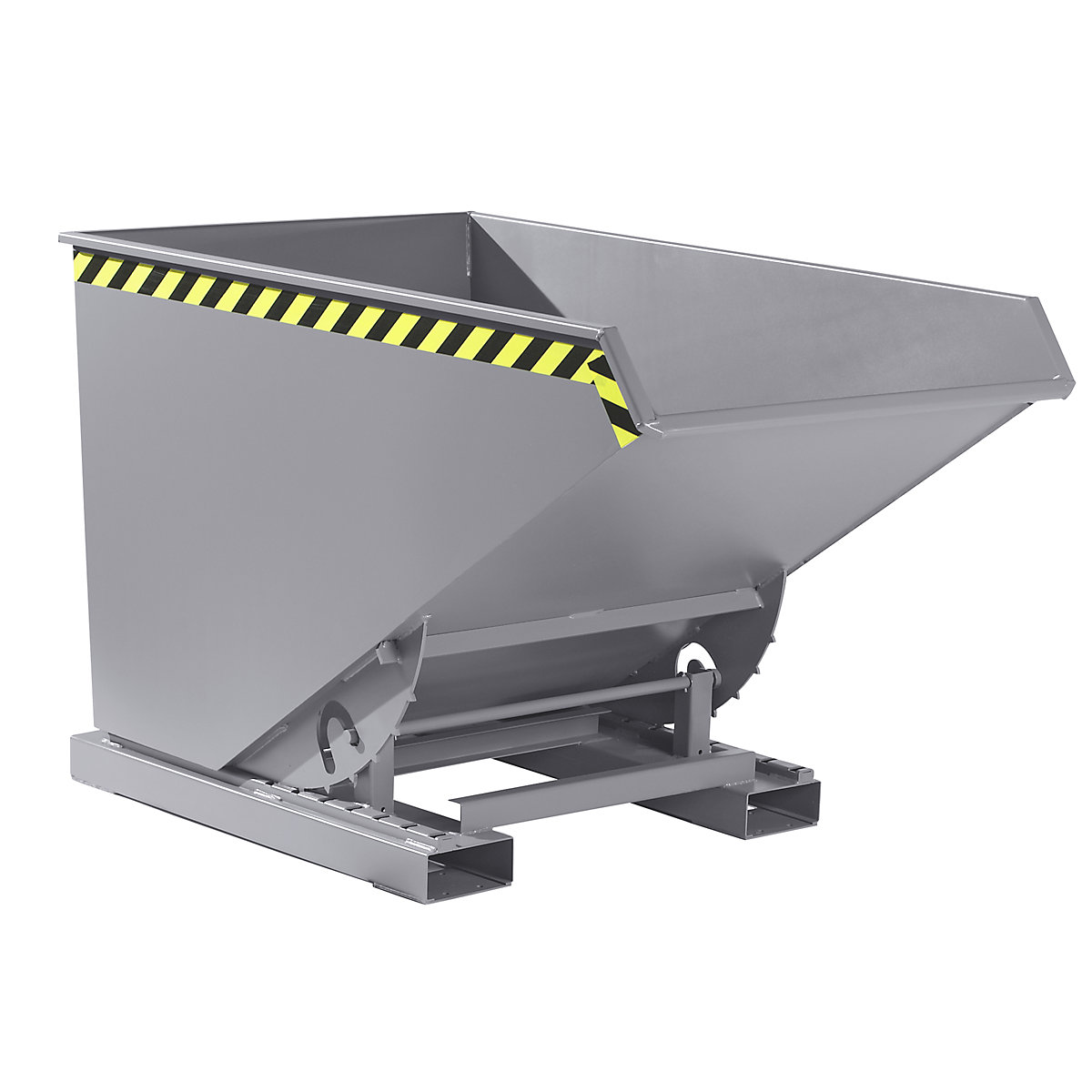 Pojemnik przechylany z mechanizmem tocznym – eurokraft pro, poj. 1,2 m³, dł. x szer. x wys. 1720 x 1070 x 1103 mm, szary-0
