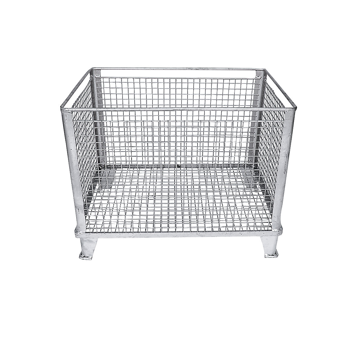 Kosz do ustawiania w stos do ciężkich przedmiotów, mała wielkość oczek, wym. zewn. dł. x szer. x wys. 815 x 565 x 625 mm-1