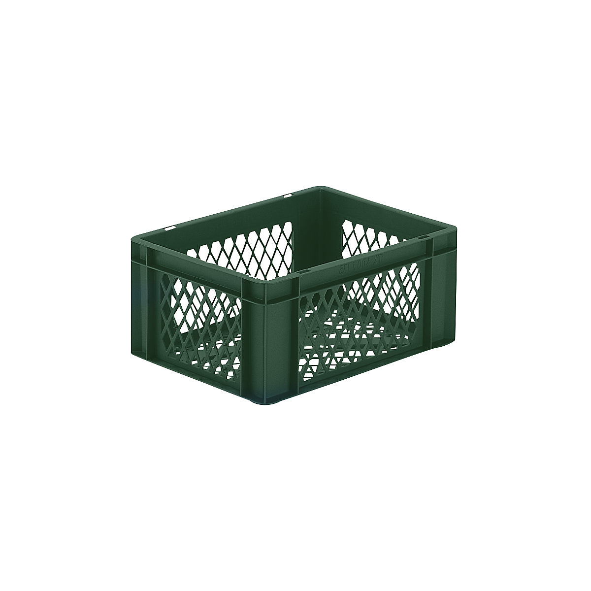 Pojemnik ustawiany w stos w formacie euro, ścianki i dno perforowane, dł. x szer. x wys. 400 x 300 x 175 mm, zielony, opak. 5 szt.-0