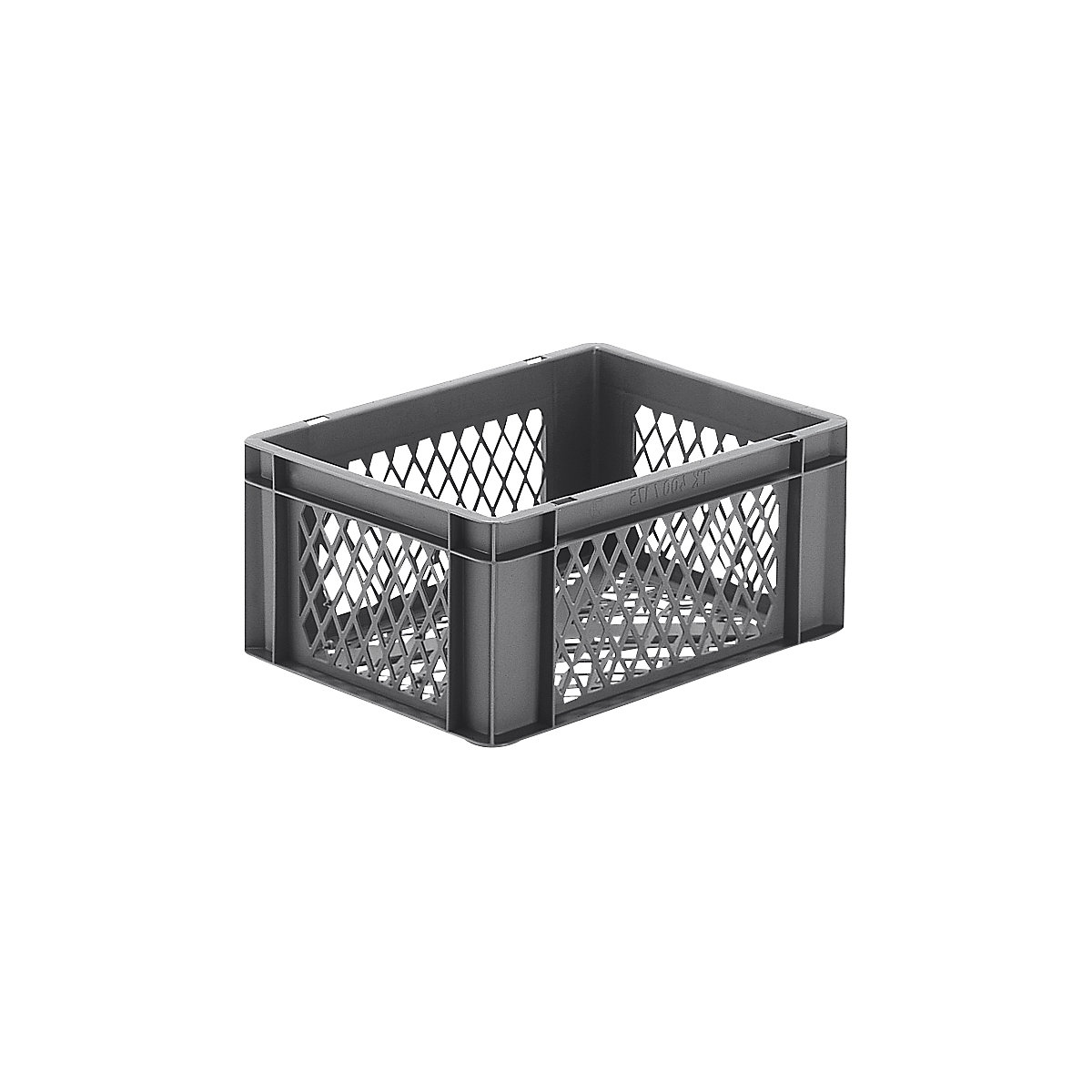 Pojemnik ustawiany w stos w formacie euro, ścianki i dno perforowane, dł. x szer. x wys. 400 x 300 x 175 mm, szary, opak. 5 szt.-0
