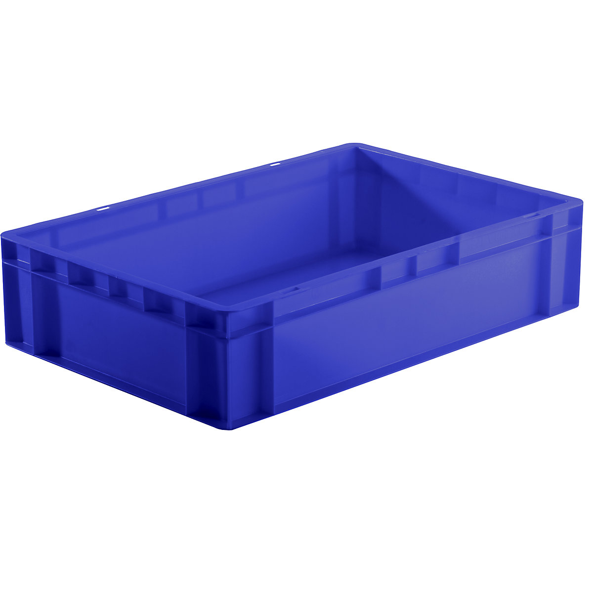 Pojemnik ustawiany w stos w formacie euro, ścianki i dno zamknięte, dł. x szer. x wys. 600 x 400 x 145 mm, niebieski, opak. 5 szt.-0