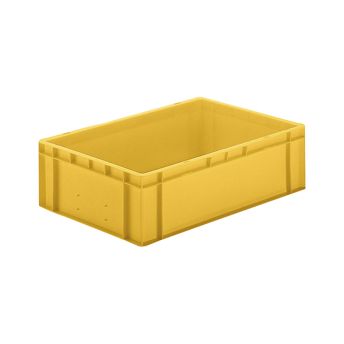 Pojemnik ustawiany w stos w formacie euro, ścianki i dno zamknięte, dł. x szer. x wys. 600 x 400 x 175 mm, żółty, opak. 5 szt.-0
