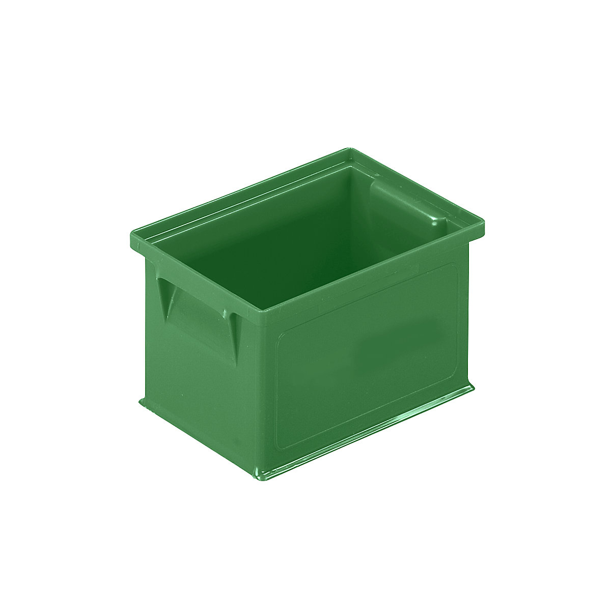 Skrzynka transportowa do ustawiania w stos, dł. x szer. x wys. 210 x 150 x 122,5 mm, kolor zielony, opak. 40 szt.-0