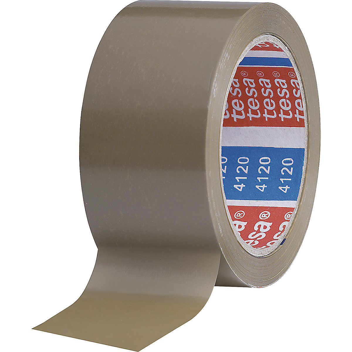 PVC-pakband – tesa, tesapack® 4120, VE = 36 rollen, bruin, bandbreedte 50 mm-1