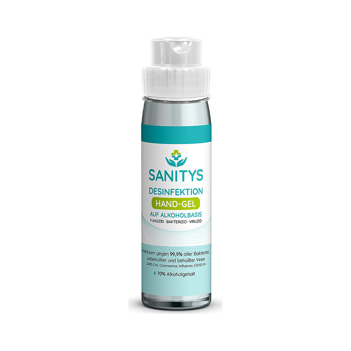 Desinfektions-Hand-Gel, in PET-Flasche mit Push-Pull, VE 30 Stk à 140 ml