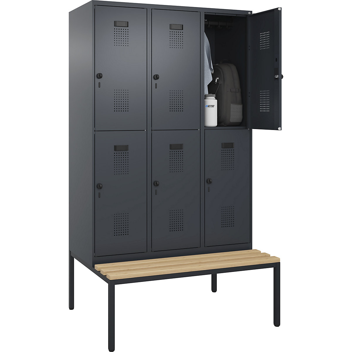 Doppelstock-Spind Evolo PLUS Sitzbank (Produktabbildung 2)-1