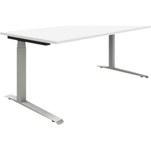 Bremen Schreibtisch Weiss Alusilber Elektrisch Hohenverstellbar M3482411 Gaerner Deutschland
