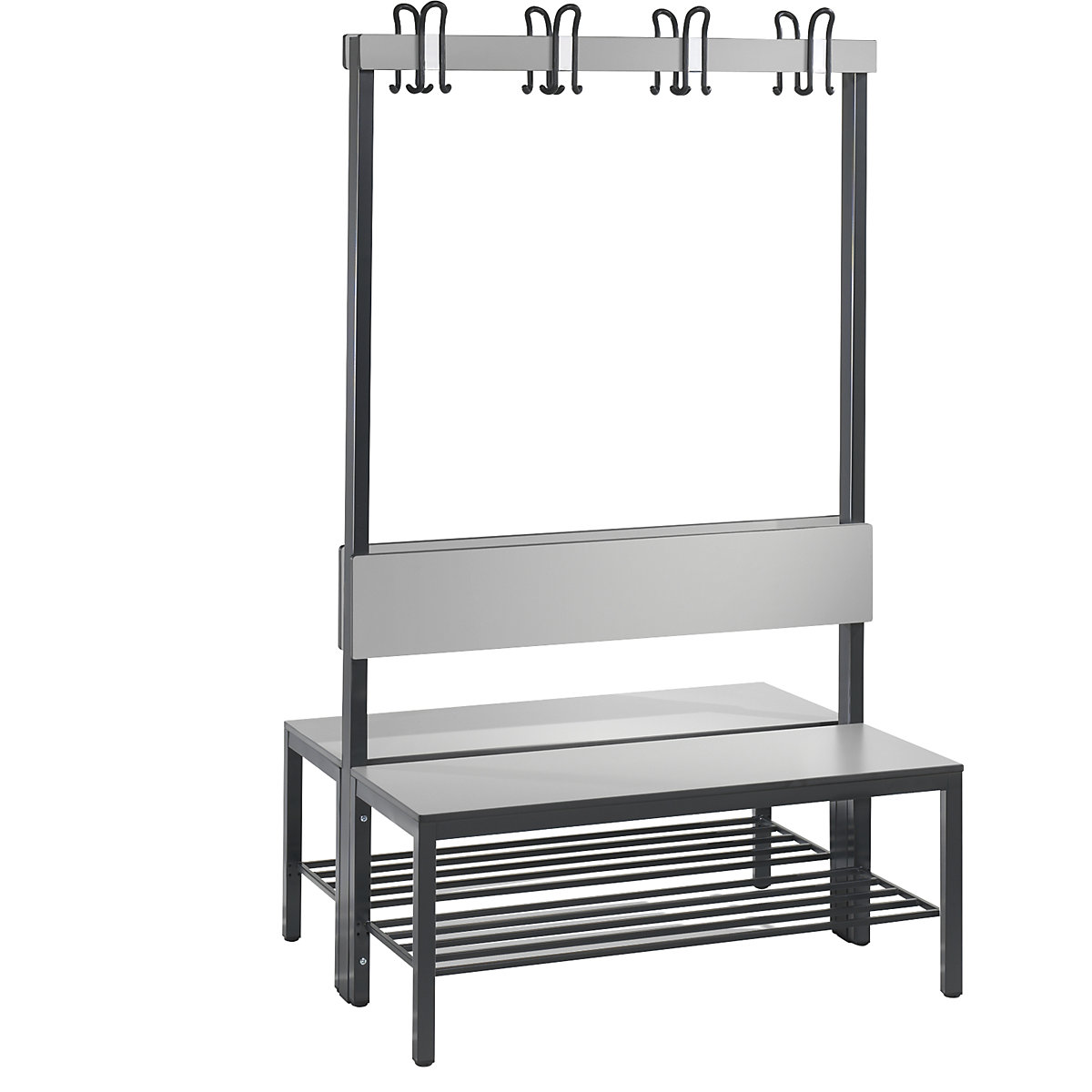 BASIC PLUS cloakroom bench, double sided – C+P