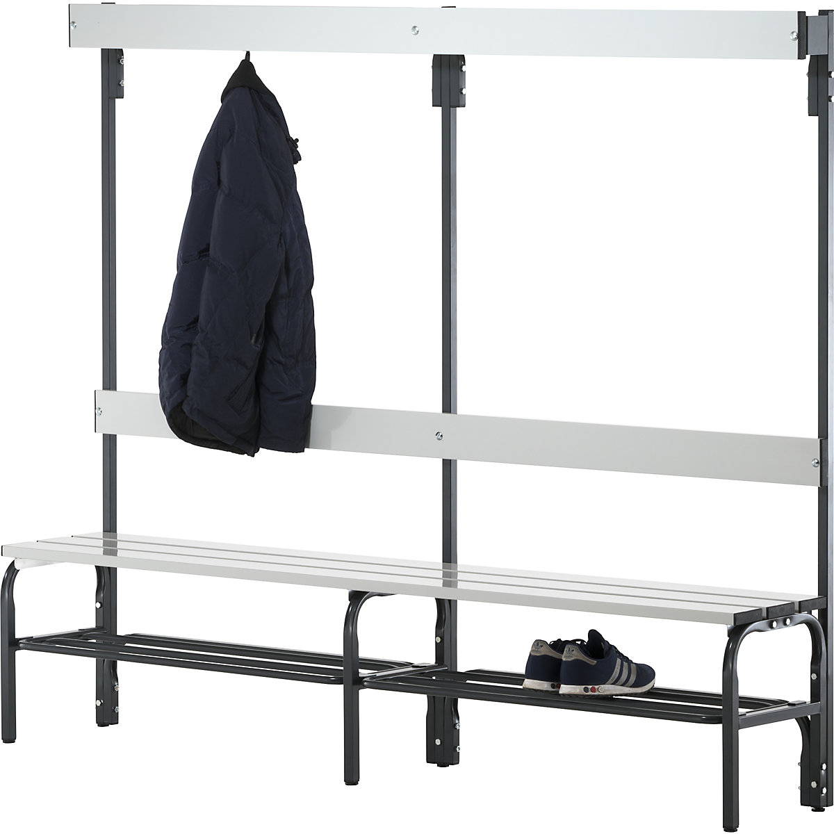 Changing room bench with aluminium slats – Sypro (Product illustration 2)-1