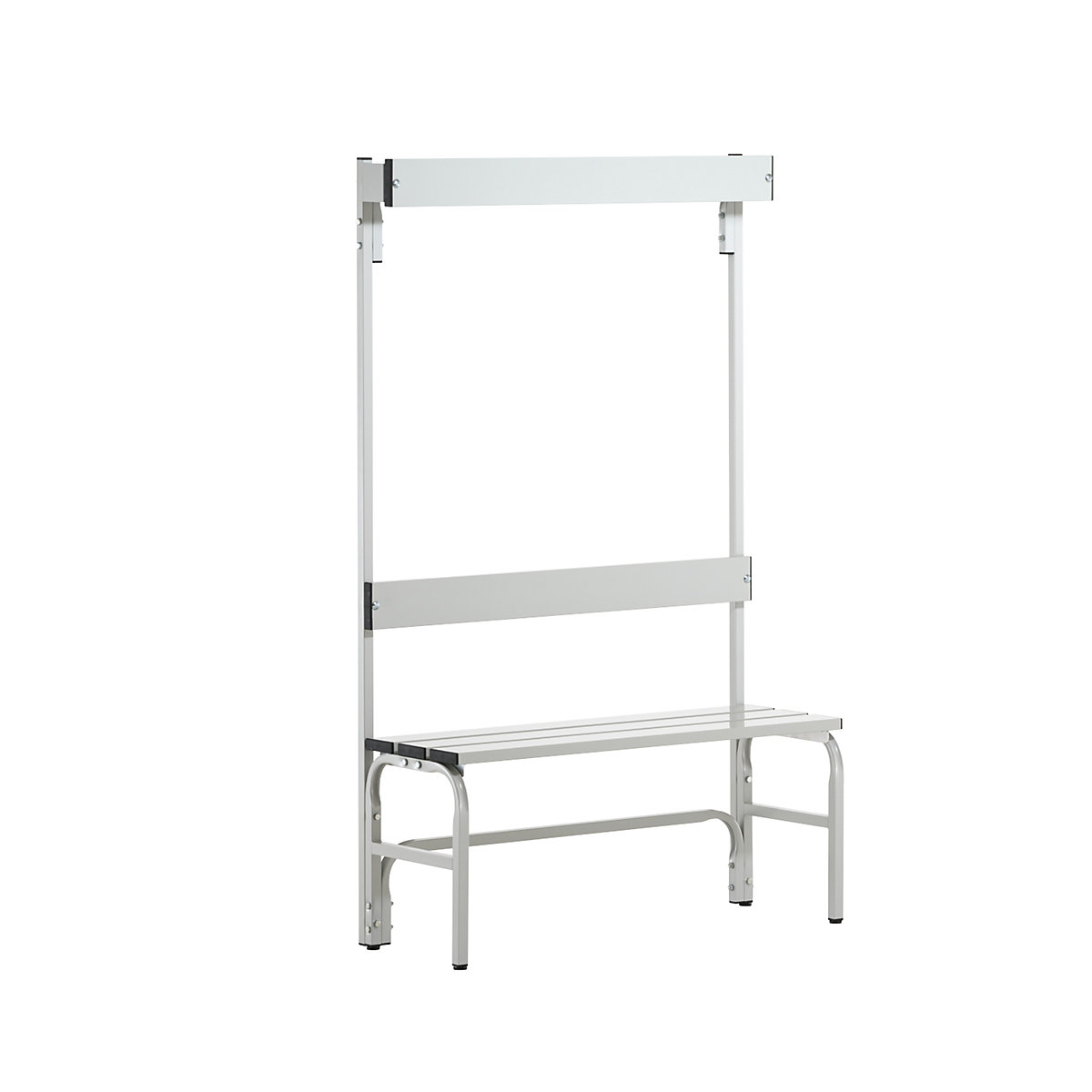 Changing room bench with aluminium slats – Sypro