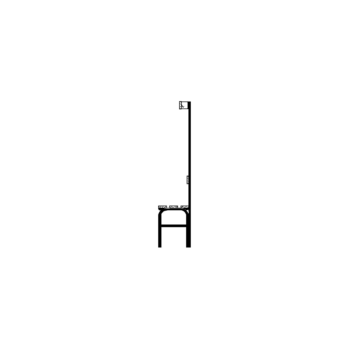 Changing room bench with hook strips – Sypro (Product illustration 2)-1