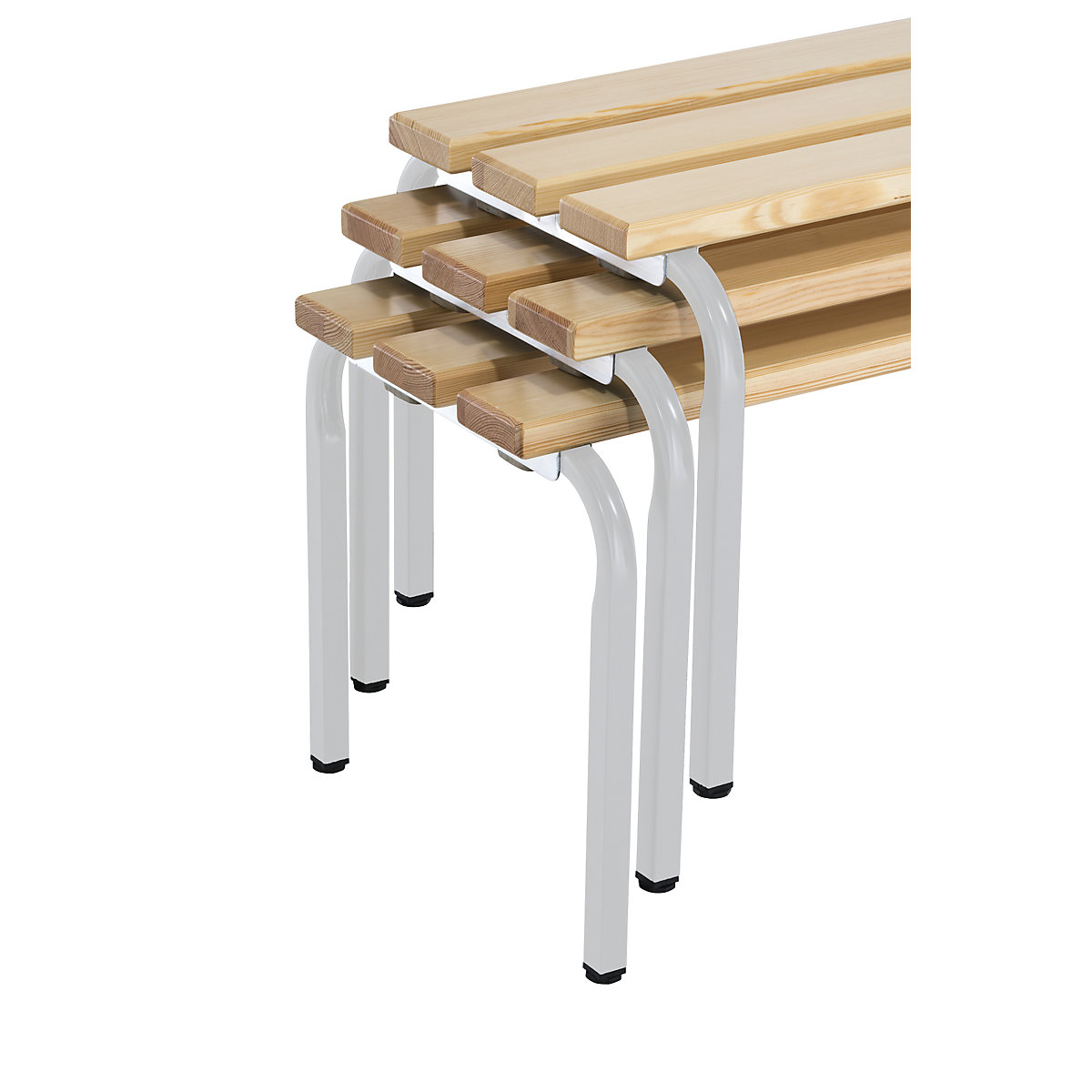 Cloakroom bench, stackable – Sypro (Product illustration 2)-1