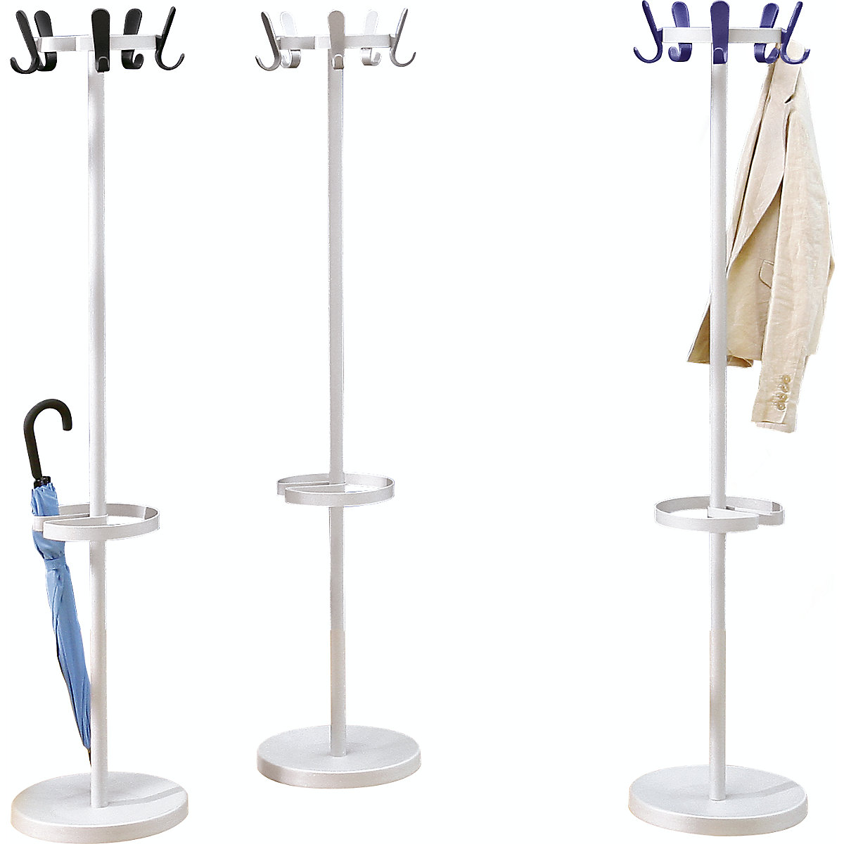 Coat stand with 5 hooks – eurokraft pro (Product illustration 2)-1