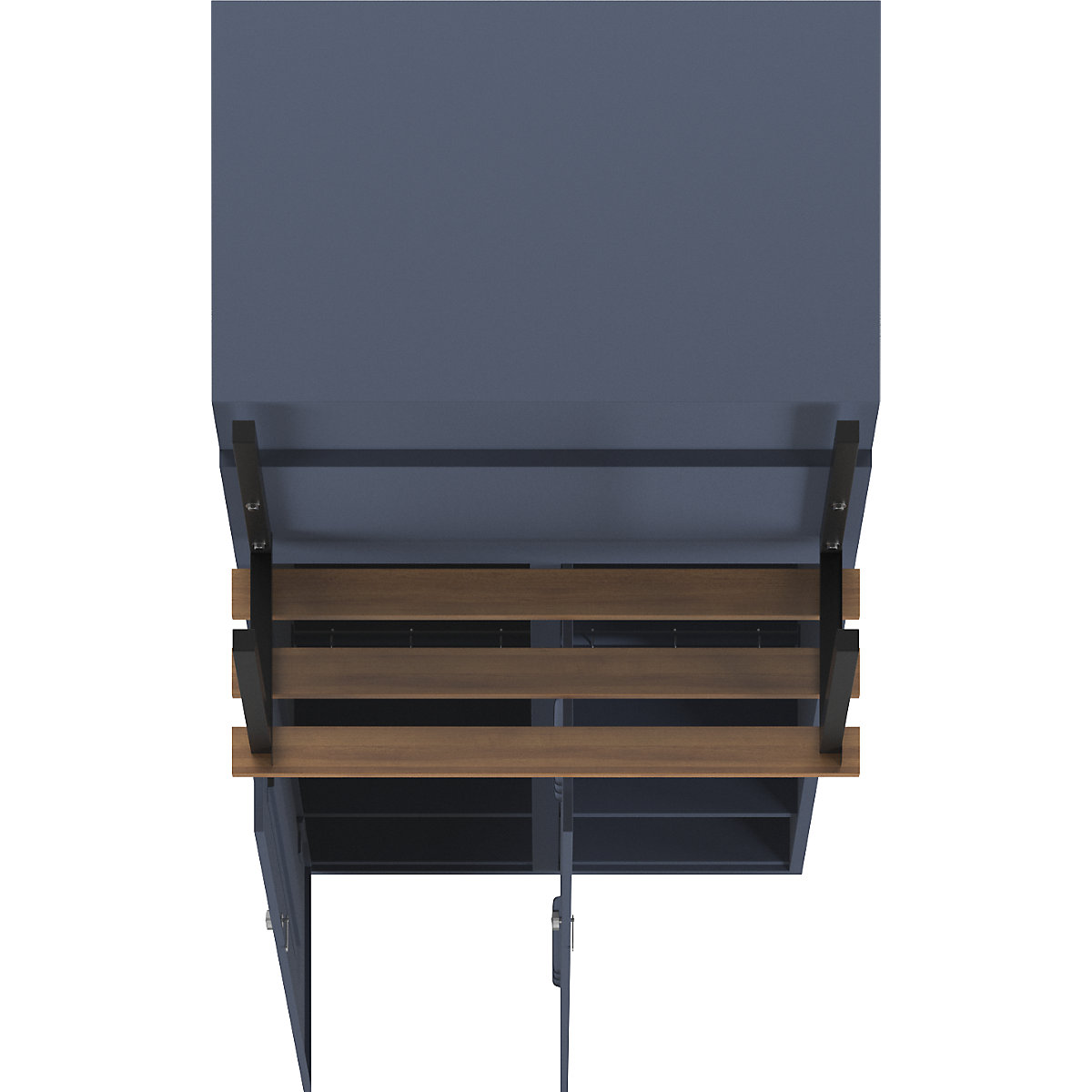 Berlin 2 bench seat clothes locker – Wolf (Product illustration 7)-6