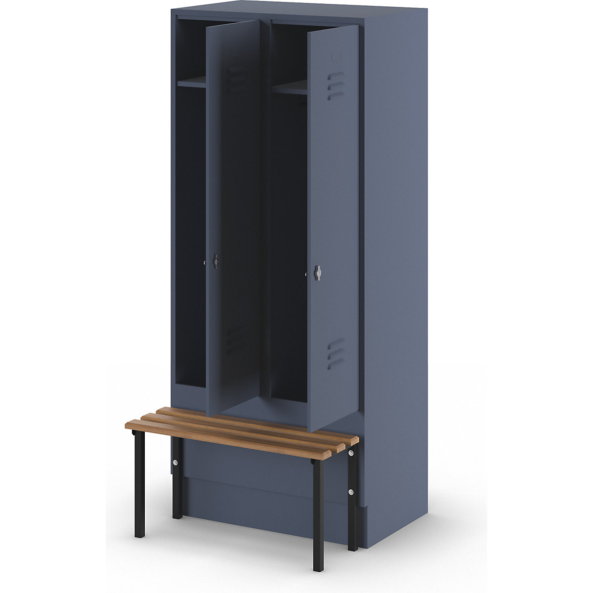 Berlin 2 bench seat clothes locker – Wolf (Product illustration 8)-7