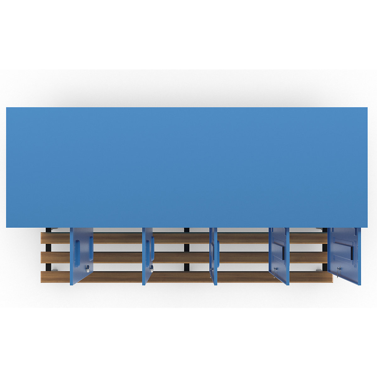 Berlin 2 bench seat clothes locker – Wolf (Product illustration 6)-5