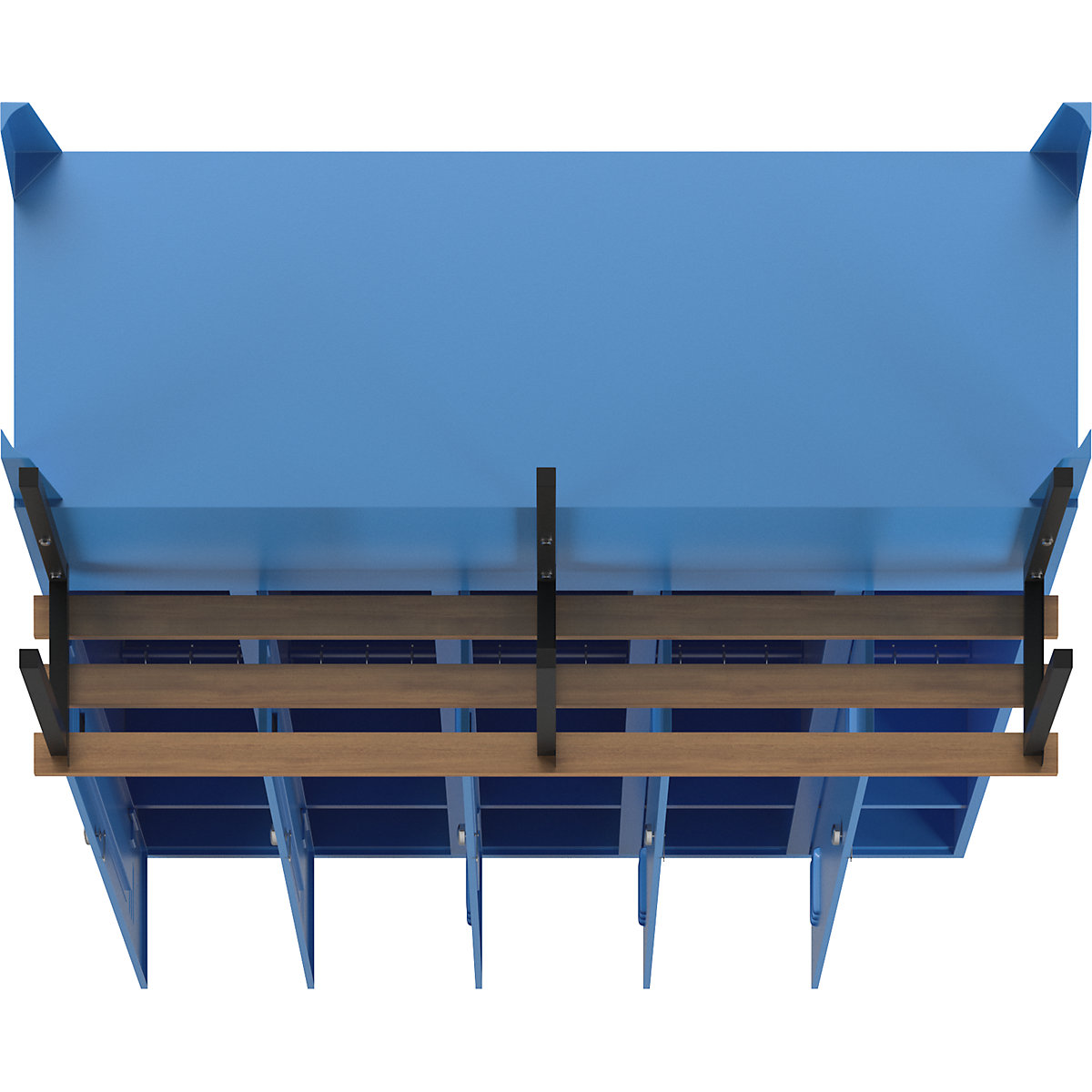 Berlin 2 bench seat clothes locker – Wolf (Product illustration 7)-6