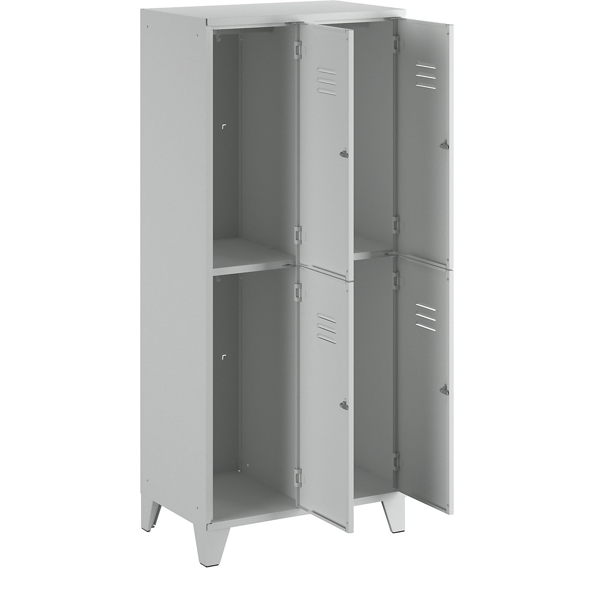 Berlin 2 double deck clothes locker – Wolf (Product illustration 4)-3