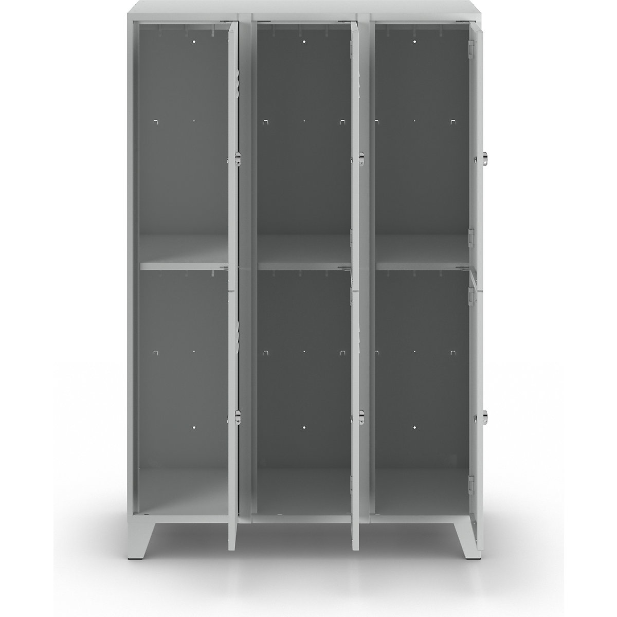 Berlin 2 double deck clothes locker – Wolf (Product illustration 5)-4
