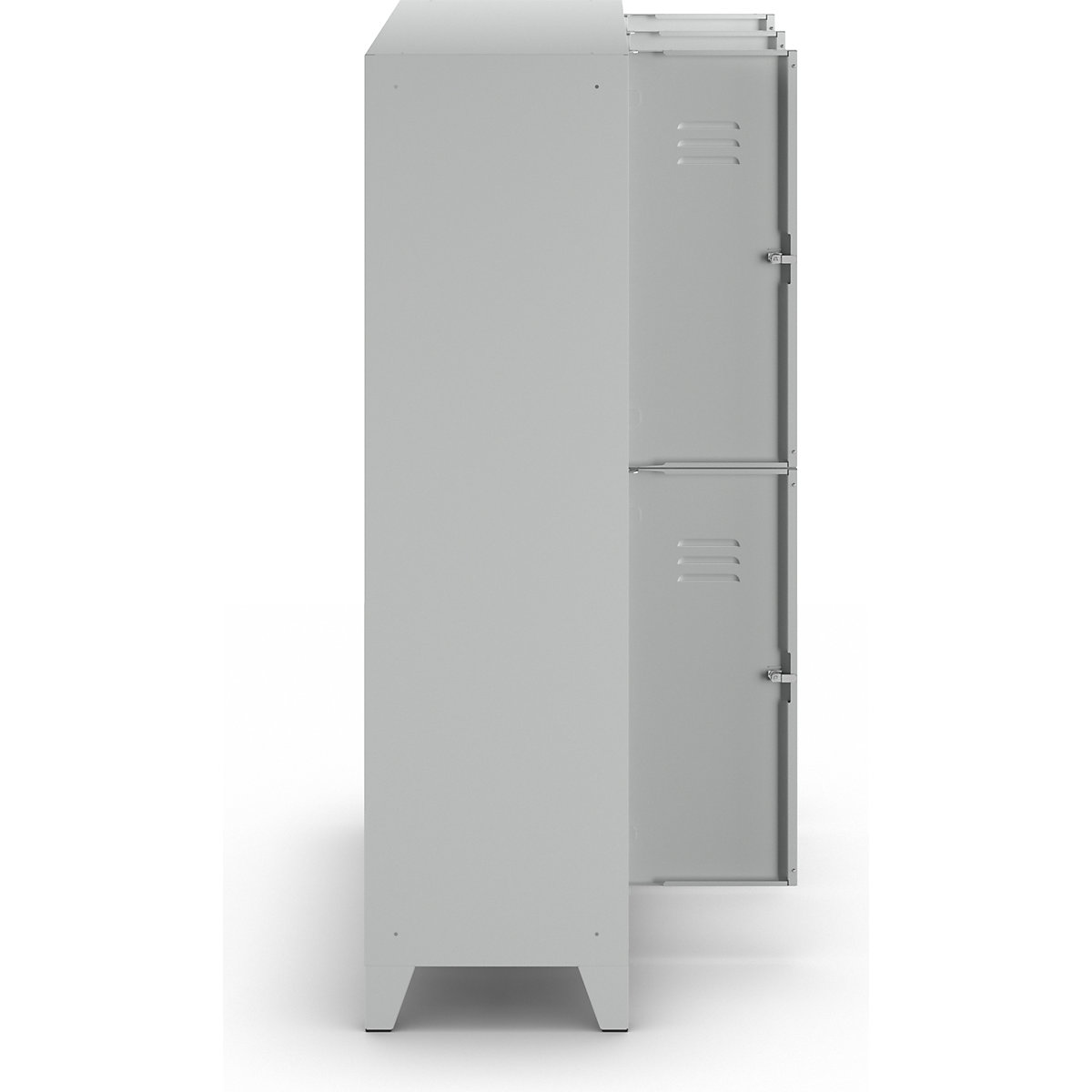 Berlin 2 double deck clothes locker – Wolf (Product illustration 6)-5