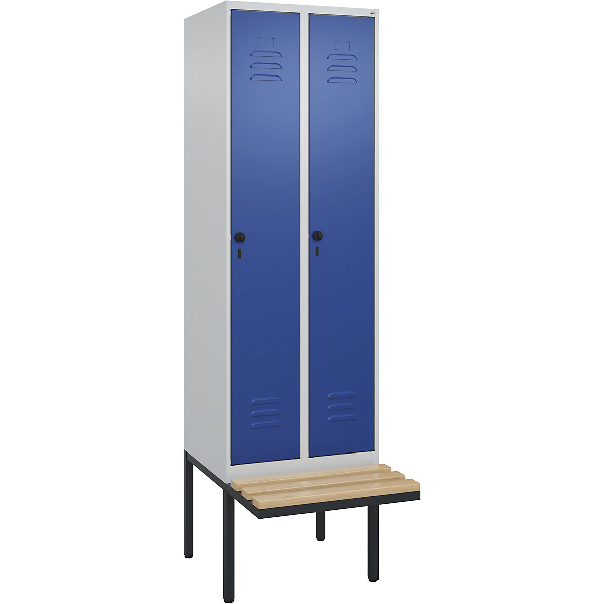 Classic PLUS clean and dirty bench seat clothes locker, narrow – C+P (Product illustration 2)-1