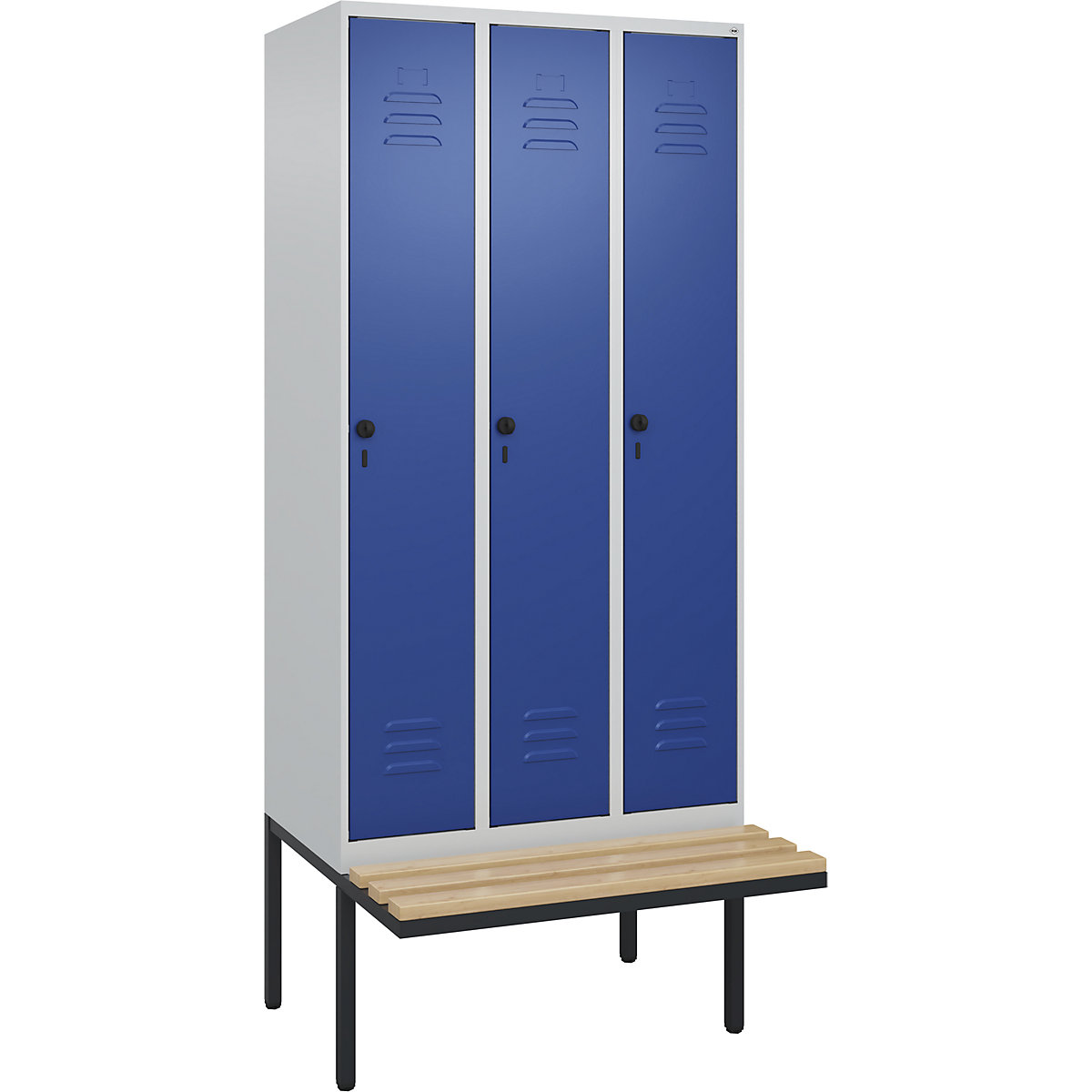 Classic PLUS clean and dirty bench seat clothes locker, narrow – C+P (Product illustration 2)-1