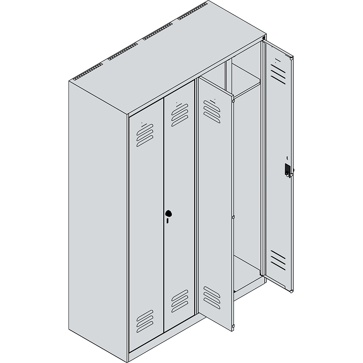 Classic PLUS clean and dirty clothes locker – C+P (Product illustration 3)-2