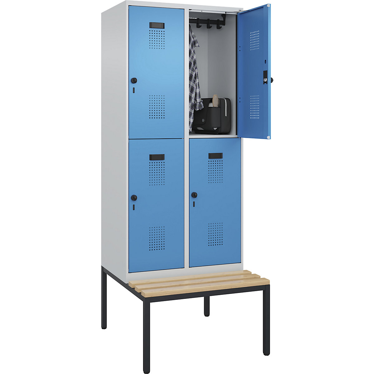Evolo PLUS bench seat double deck clothes locker (Product illustration 3)-2