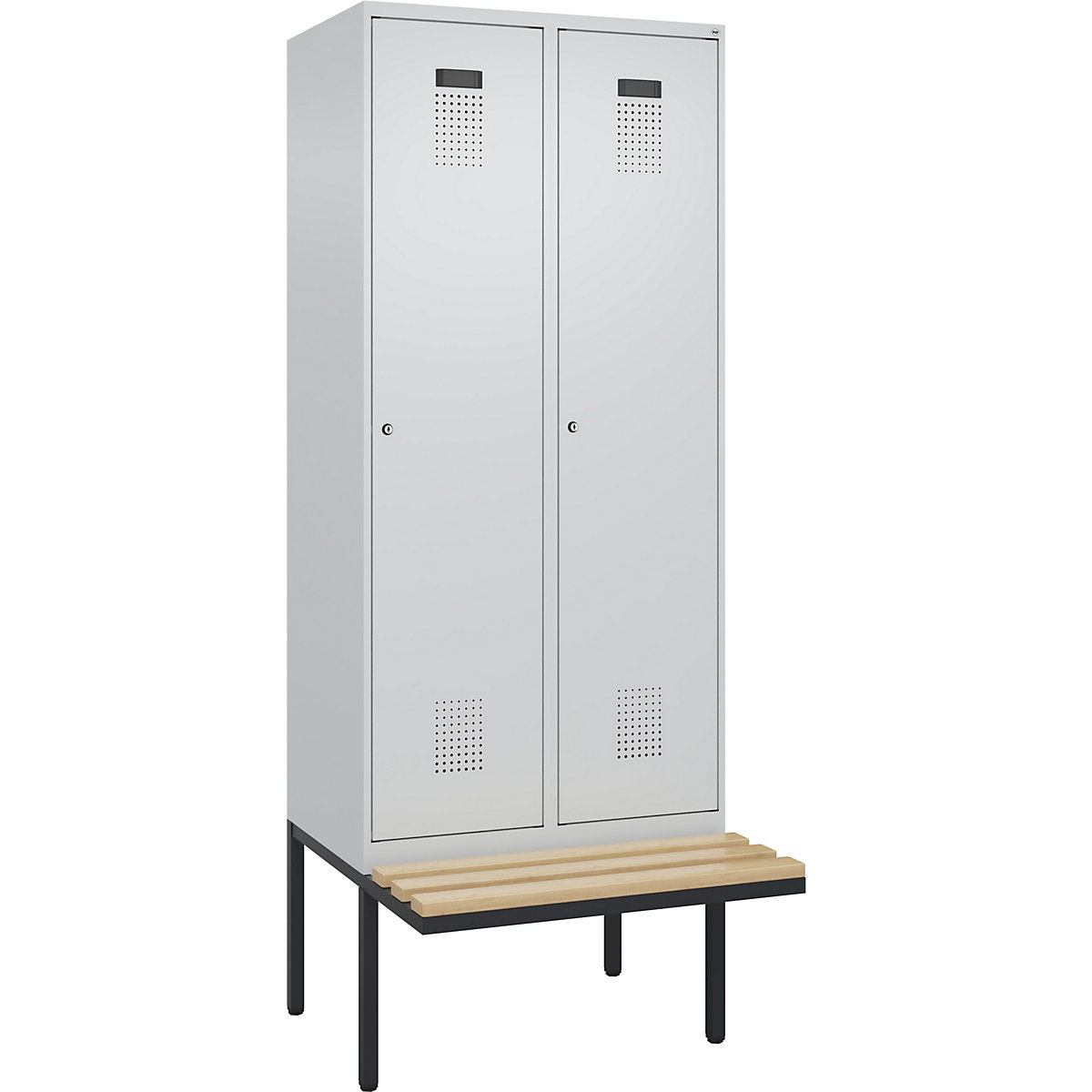 Evolo PLUS clean and dirty bench seat clothes locker, narrow (Product illustration 2)-1