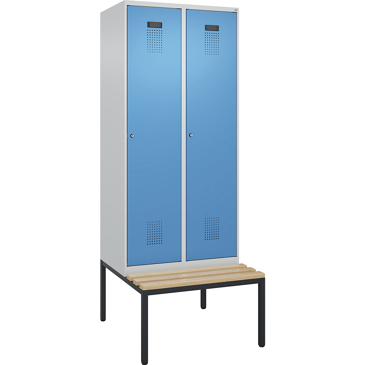 Evolo PLUS clean and dirty bench seat clothes locker, narrow (Product illustration 2)-1