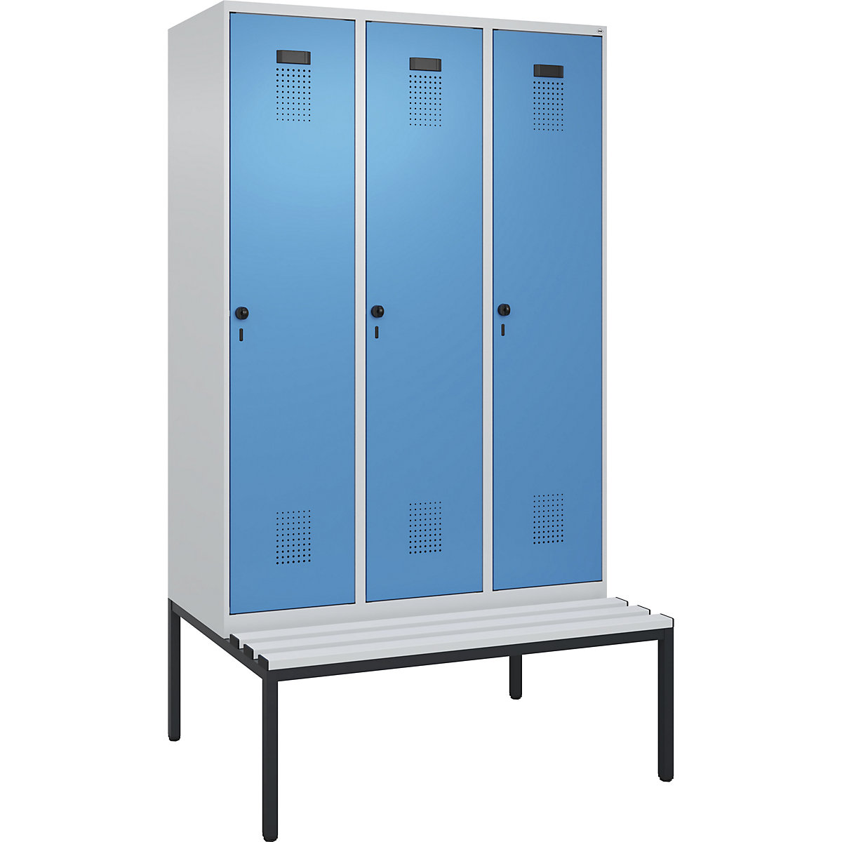 Evolo PLUS clean and dirty bench seat clothes locker, narrow (Product illustration 2)-1