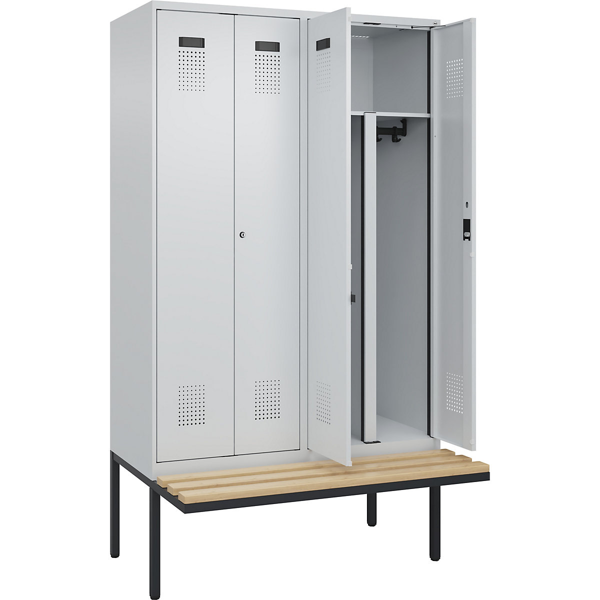 Evolo PLUS clean and dirty bench seat clothes locker (Product illustration 2)-1
