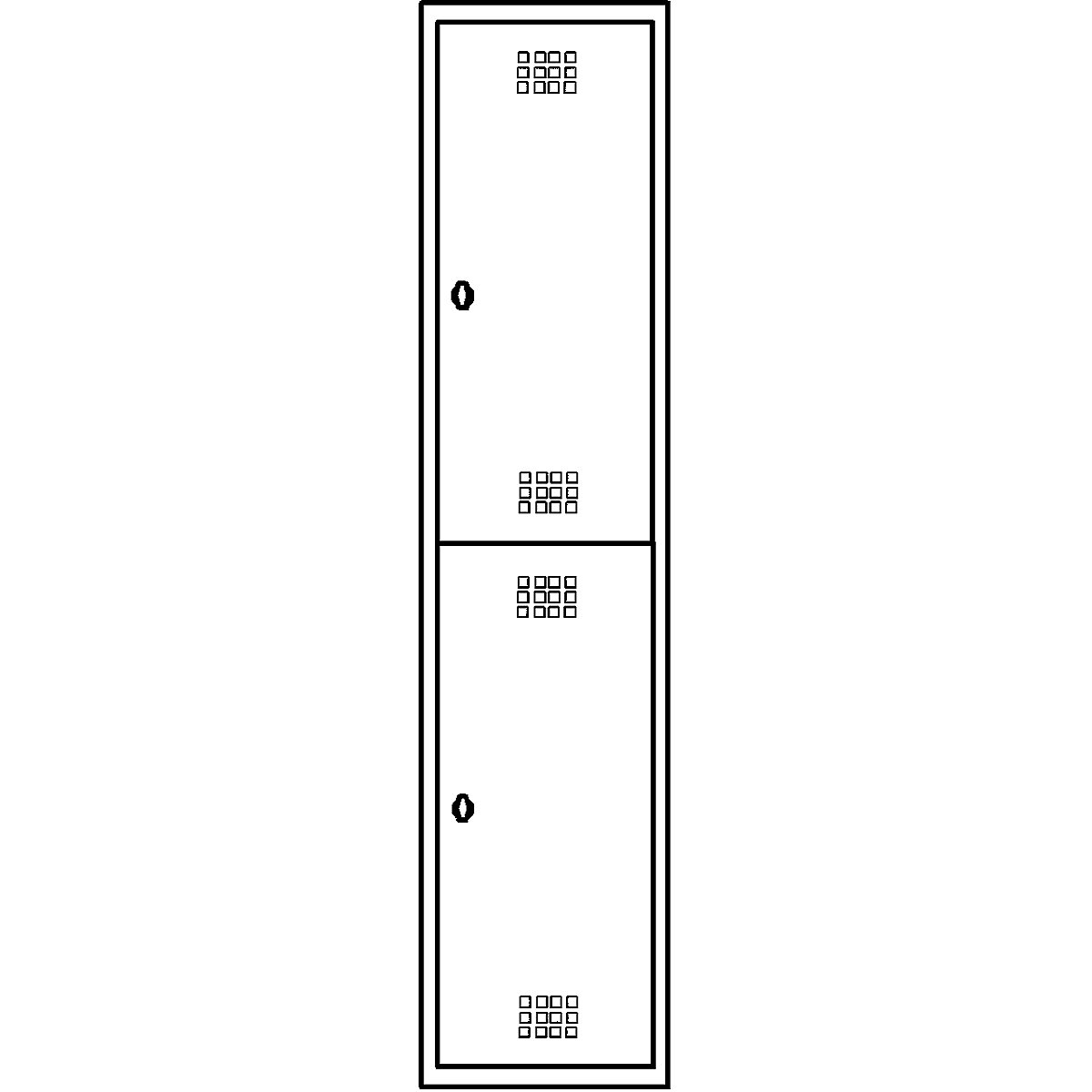 Hamburg double deck clothes locker – Wolf (Product illustration 3)-2
