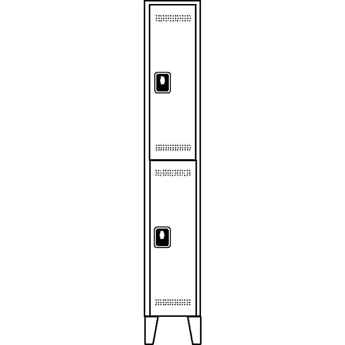 Köln double deck clothes locker – Wolf (Product illustration 2)-1